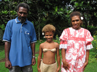Wongrass bungalow's Charles, Angela and Shielda Bice