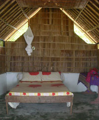 Interior view of bungalow at Paradise Beach Bungalows