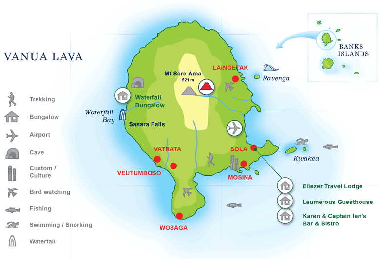 Map of Vanua Lava